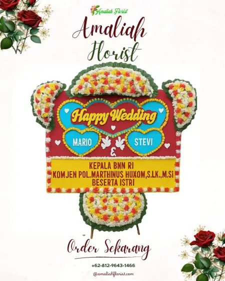 Papan Bunga Pernikahan Bendahara